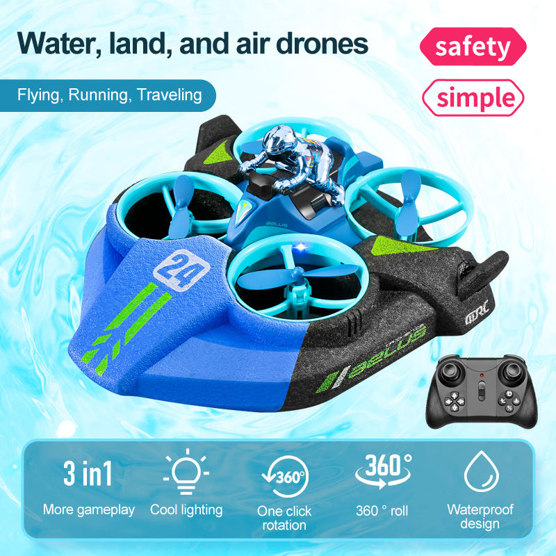 🚁🚗💧 3-in-1 RC Drone Car